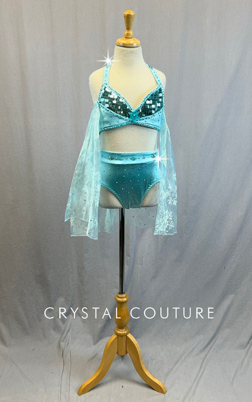 Custom Queen Elsa Two Piece - Rhinestones