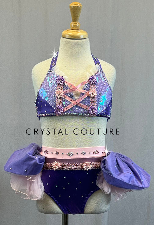 Custom Princess Rapunzel Two Piece - Rhinestones
