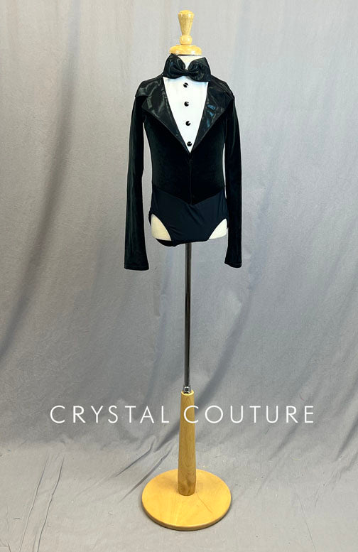 Black and White tuxedo Leotard