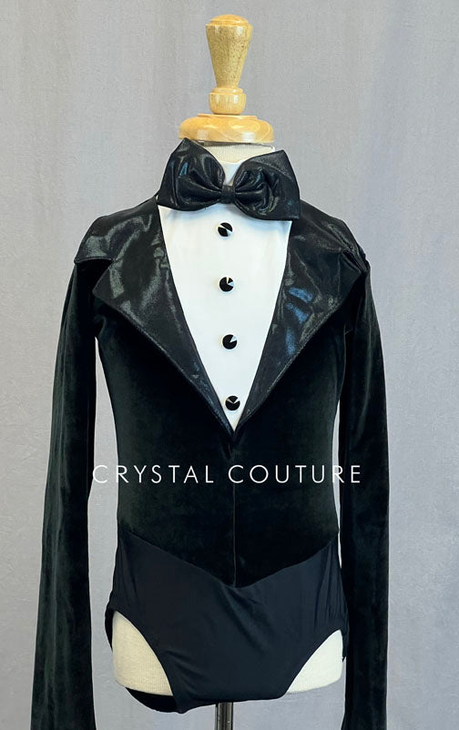 Black and White tuxedo Leotard