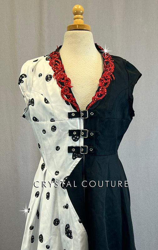 Black and White Half Dalmation Print Jacket