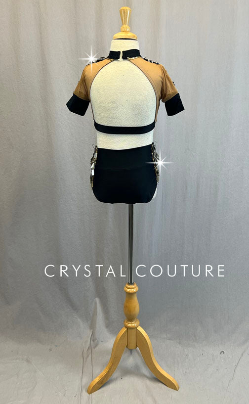 Black & Silver Two Piece with Sequin Fringe