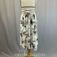 Tan & Ivory Two Piece Floral Top and Skirt - Rhinestones