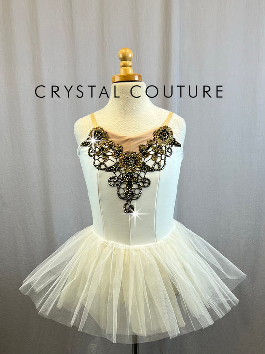 Custom White and Ivory Tutu Dress