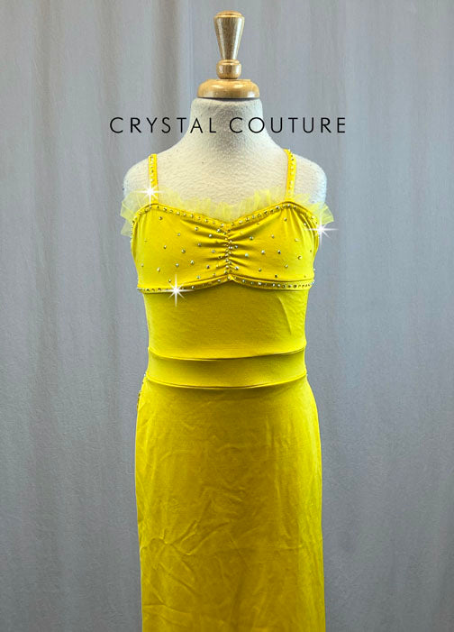 Bright Yellow Dress With Built In Leotard