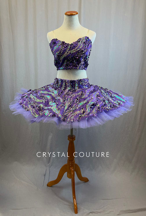 Purple Sequin Platter Tutu Two Piece