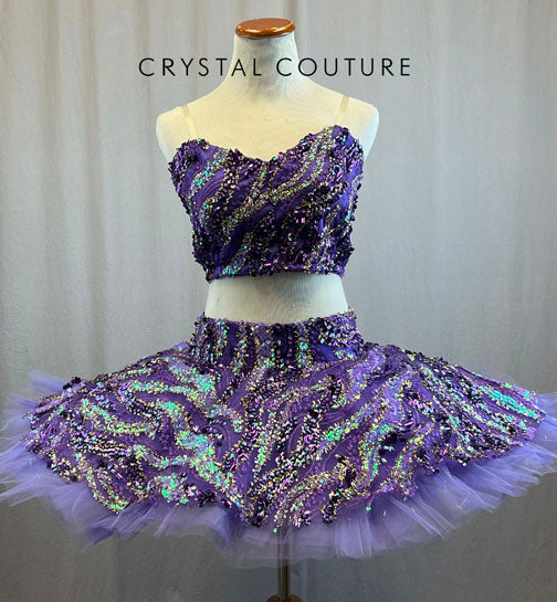 Purple Sequin Platter Tutu Two Piece