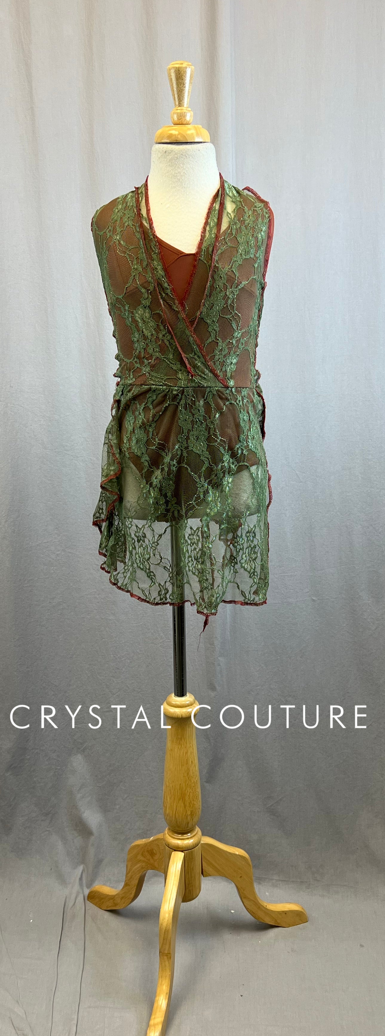 green summer dress womens Green Sleeveless Embroidered Lace A Line Midi Dress
