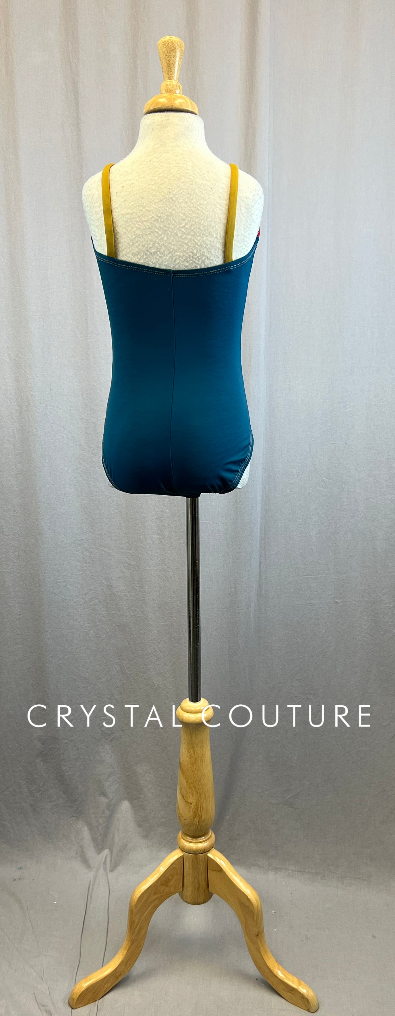 Custom Blue,Gold, and Magenta Jewel Tone Color Block Leotard