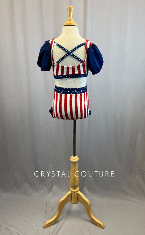 Custom Patriotic Red, White and Blue Striped Two Piece