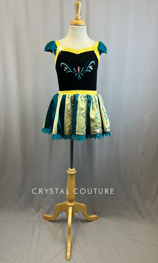 Princess Tutu Dress- Anna Frozen Crystal Couture Princess Tutu Dress- Anna Frozen Crystal Couture