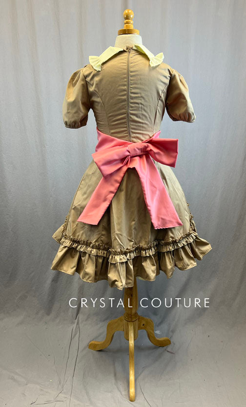 Tan 1950s Inspired Dress