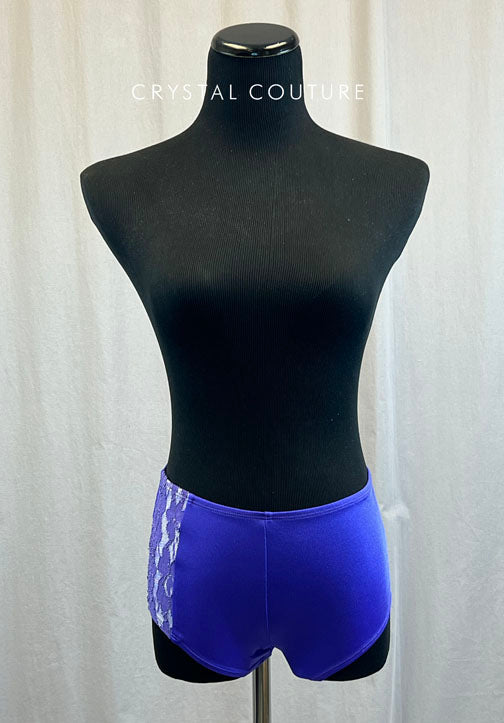 Purple Brief with Purple Lace Detail on Right Hip