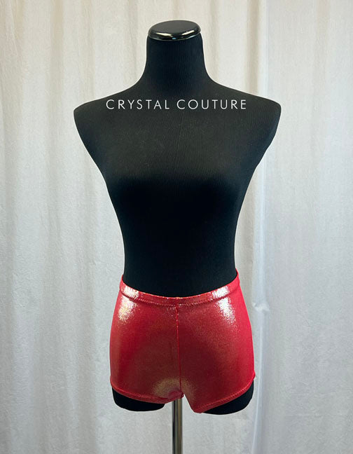 Red Metallic Short