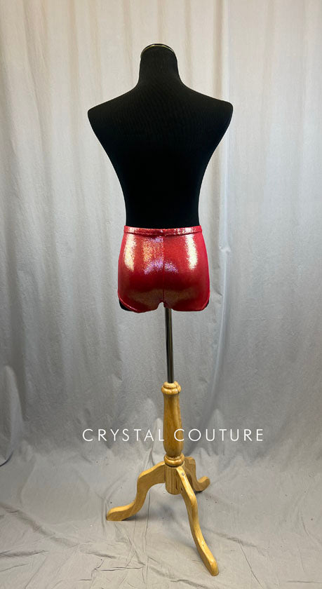 Red Metallic Short