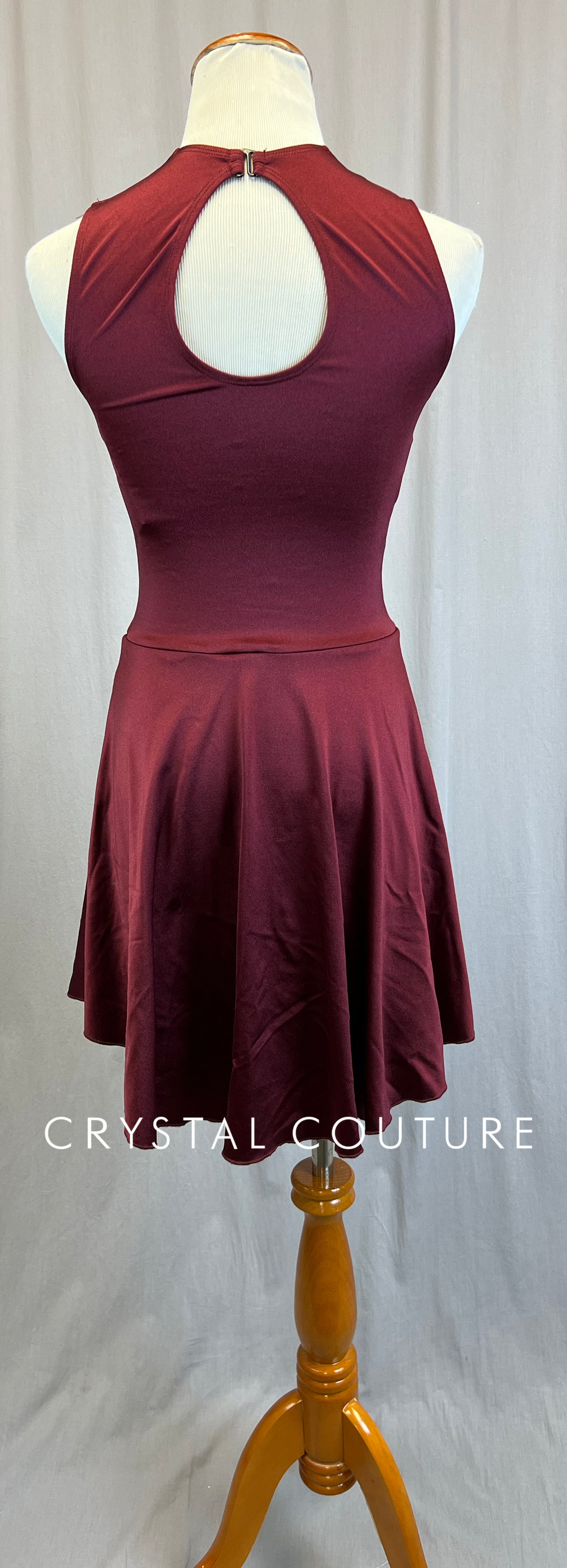*Brand New* Burgundy Red and Magenta Transition Biketard-Dress