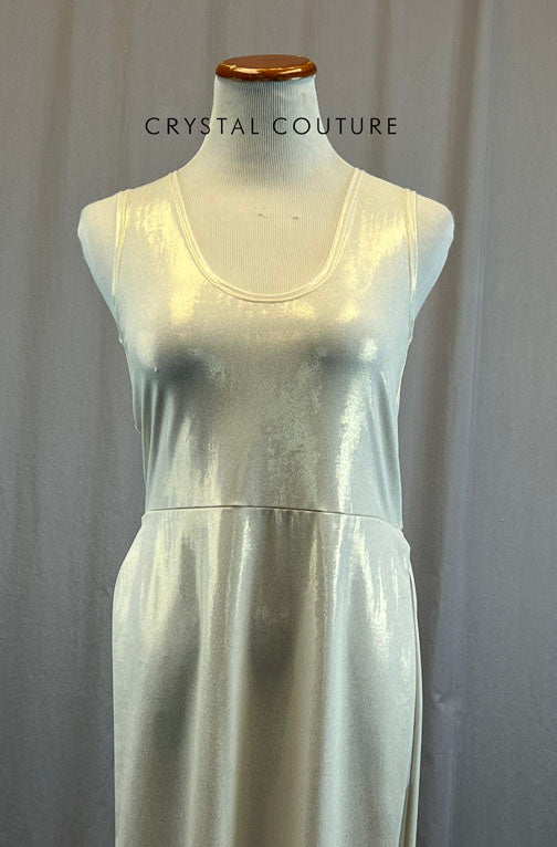 *Brand New* Ivory/Gold Metallic Long Dress