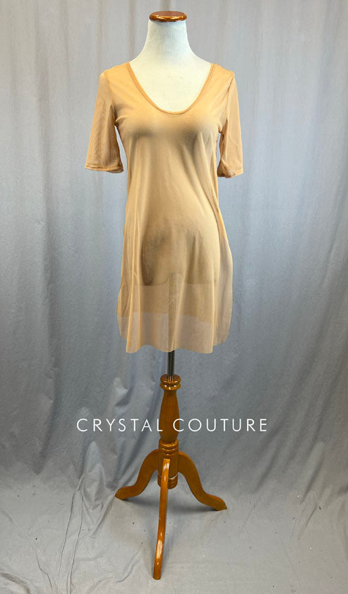 *Brand New* Tan Mesh T-Shirt Dress