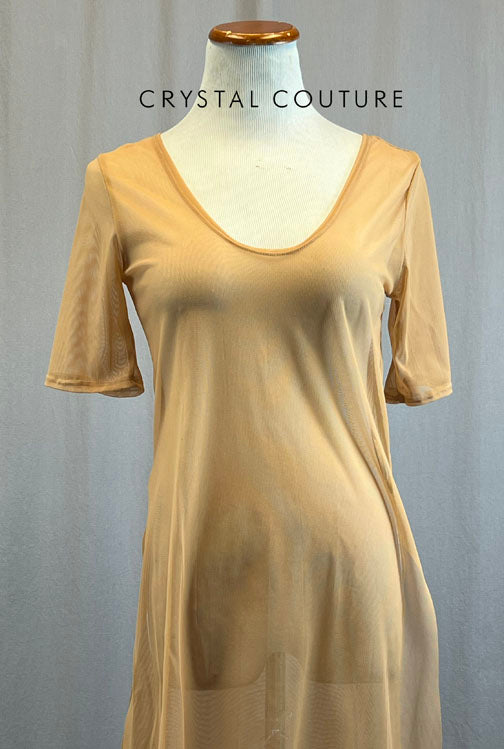 *Brand New* Tan Mesh T-Shirt Dress