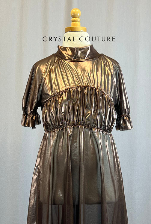 *Brand New* Brown Sheer Metallic Dress