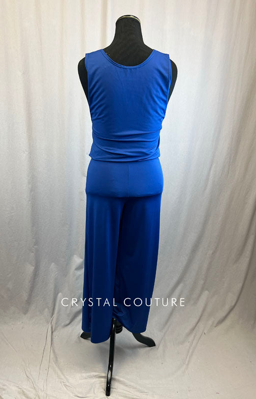 *Brand New* Royal Blue Baggy Tank Top Jumpsuit with Loose Wide Leg