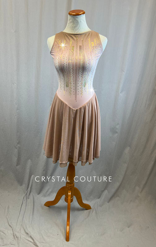 *Brand New* Light Pink and Mauve Dress with Mesh Skirt - Spangles