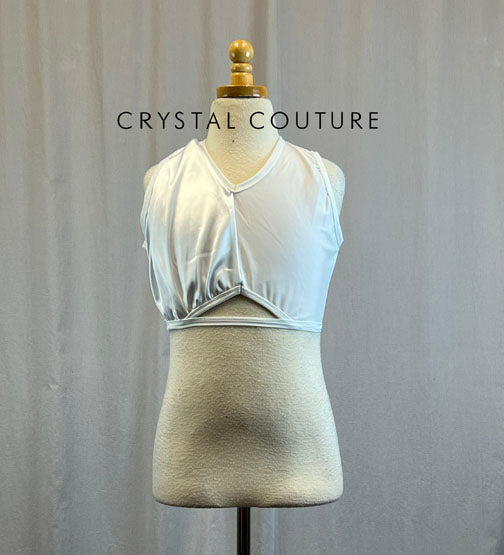 *Brand New* Custom White Bra Top with Mesh Back