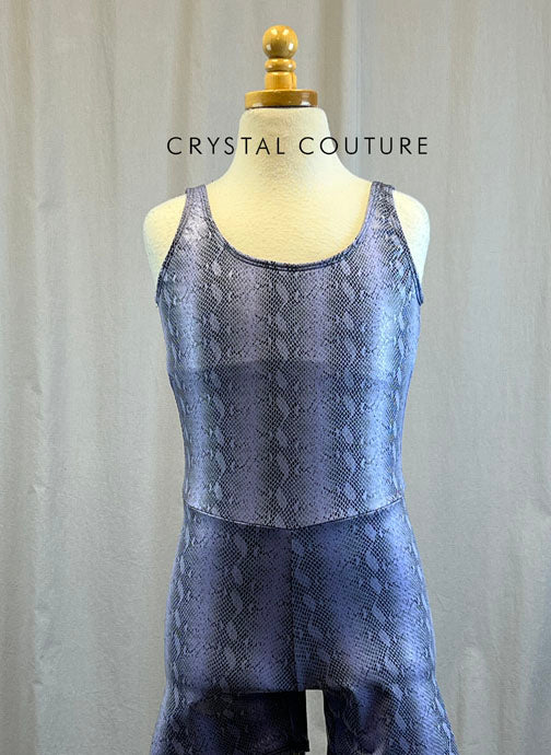 *Brand New* Lavender Snakeskin Lycra Biketard