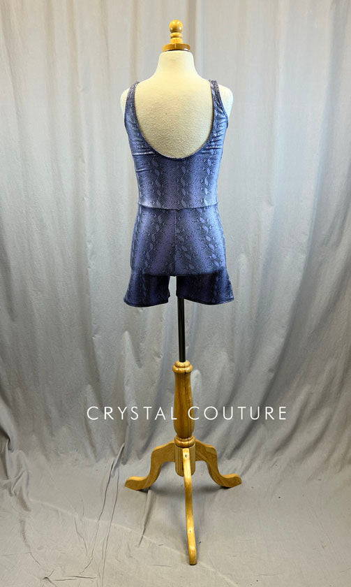 *Brand New* Lavender Snakeskin Lycra Biketard