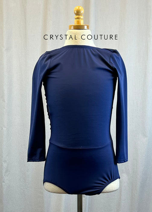 *Brand New* Navy Blue Long sleeve Leotard with Open Back
