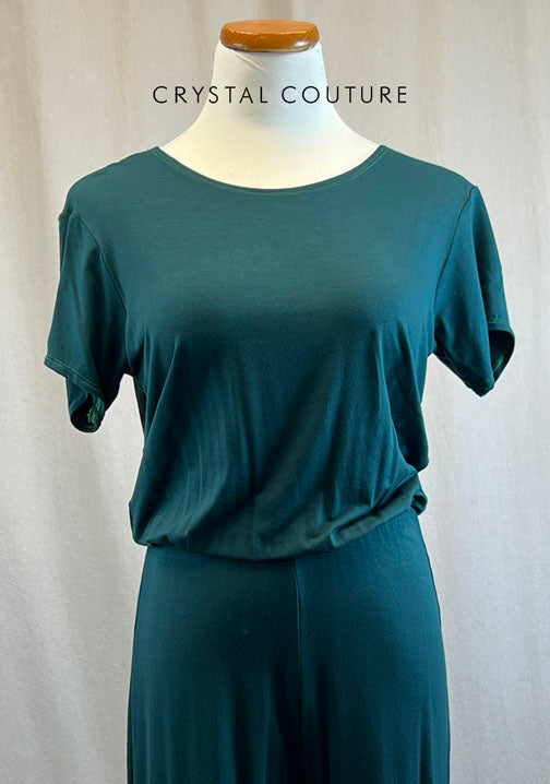 *Brand New* Teal Blousy T-Shirt Unitard with Jogger Pants