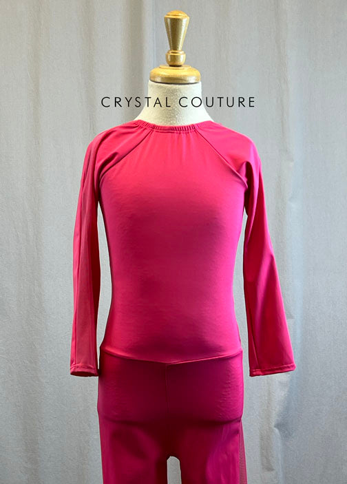 *Brand New* Hot Pink Lycra and Mesh Unitard