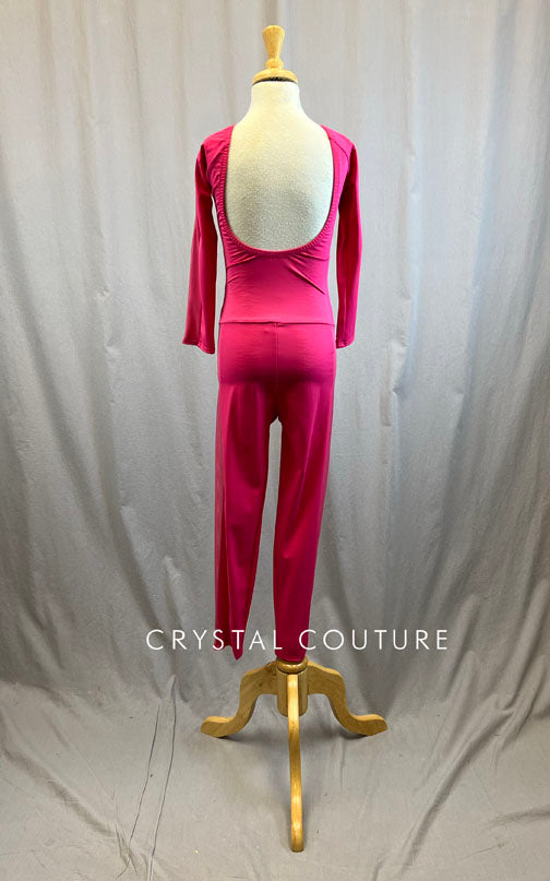 *Brand New* Hot Pink Lycra and Mesh Unitard
