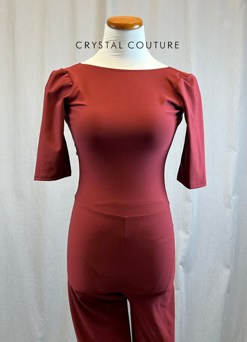 *Brand New* Maroon Lycra Unitard