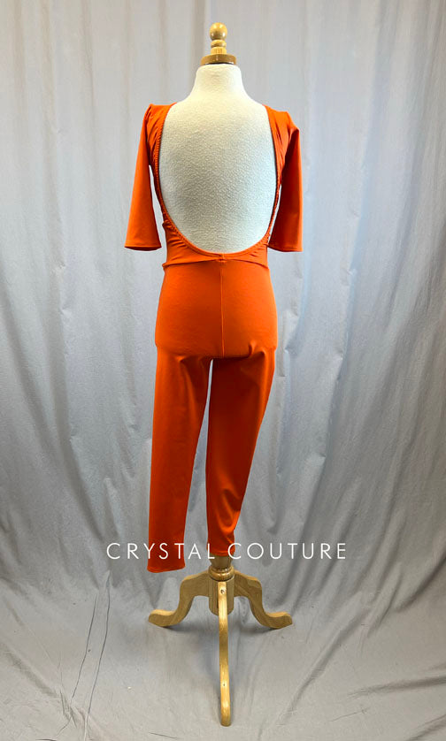 *Brand New* Orange Lycra Unitard