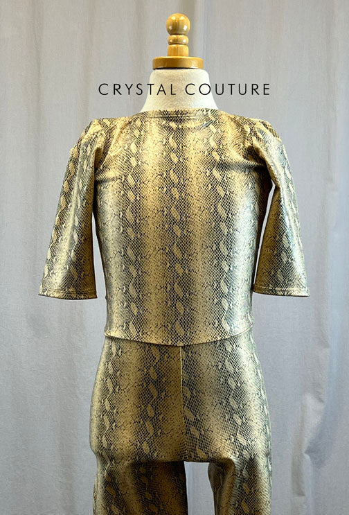 *Brand New* Tan Snakeskin Lycra Unitard