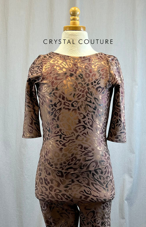 *Brand New* Mauve Cheetah Lycra Unitard