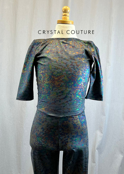 *Brand New* Grey Multicolor Acid Wash Lycra Unitard