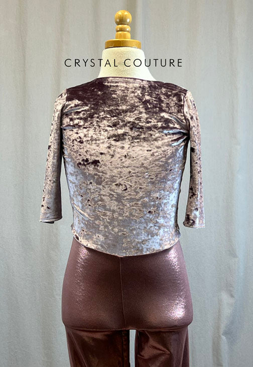 *Brand New* Lavender Velvet and Metallic Unitard