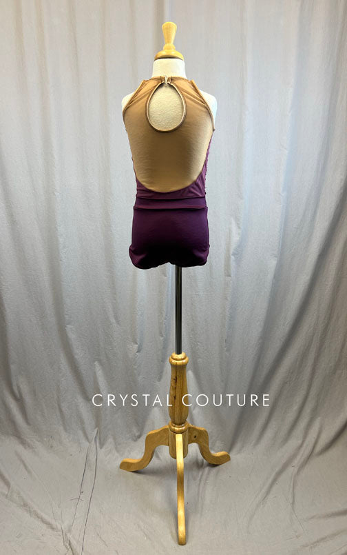 *Brand New* Rose and maroon ombre ruched leotard