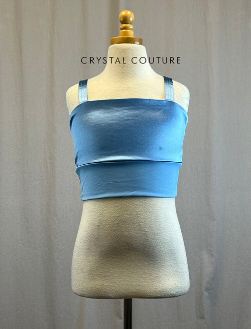 *Brand New* Light Blue Satin and Lycra Bra Top