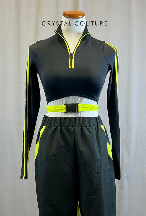 Black and neon yellow hip hop set