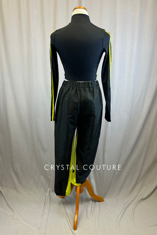 Black and neon yellow hip hop set