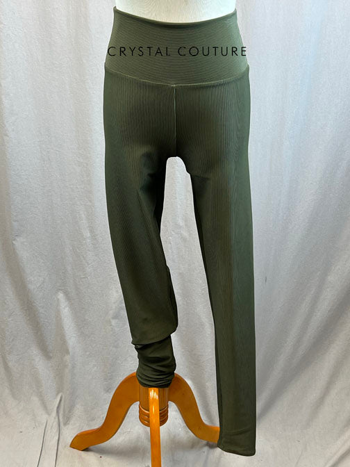 *Brand New* Olive Green High Waisted Ribbed Leggings