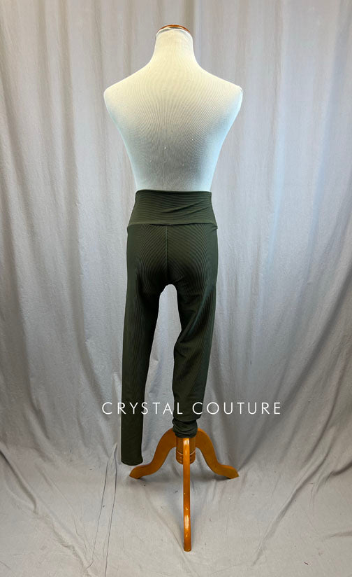 *Brand New* Olive Green High Waisted Ribbed Leggings