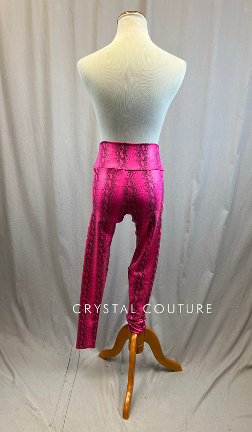 *Brand New* Hot Pink Snakeskin High Waisted Legging