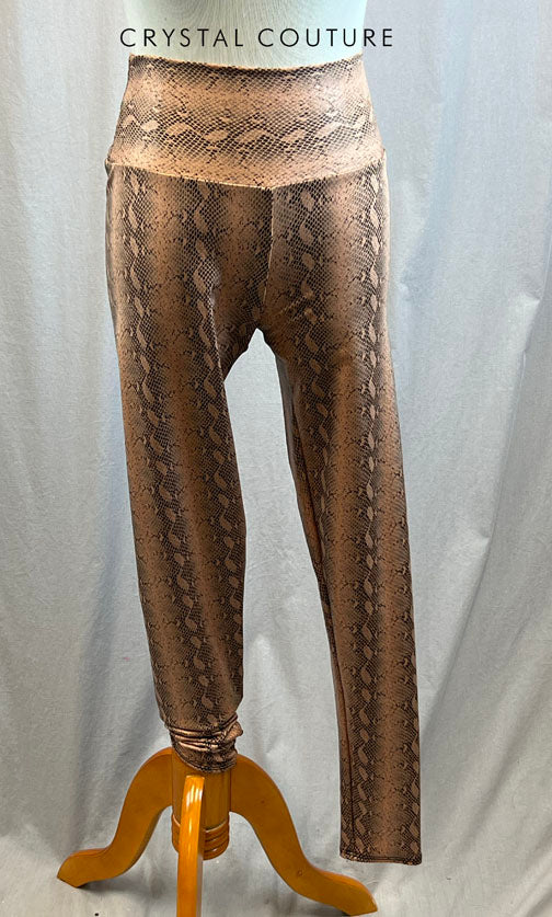 *Brand New* Apricot Snakeskin High Waisted Legging