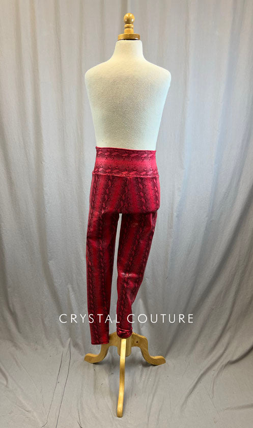 *Brand New* Red Snakeskin High Waisted Legging