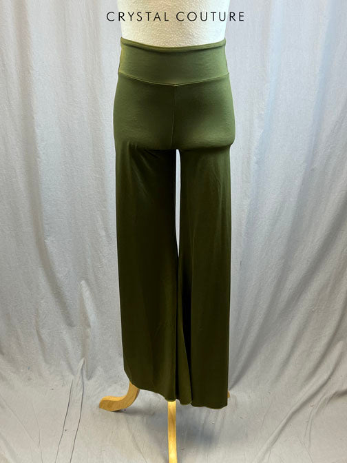 *Brand New* Olive Green High Waisted Flare Pants