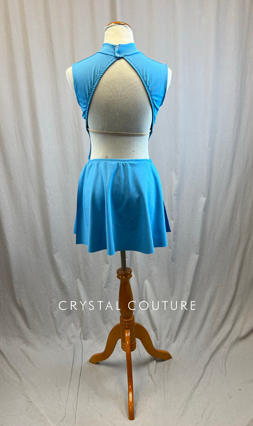 *Brand New* Sky Blue High Neck Dress with Open Back